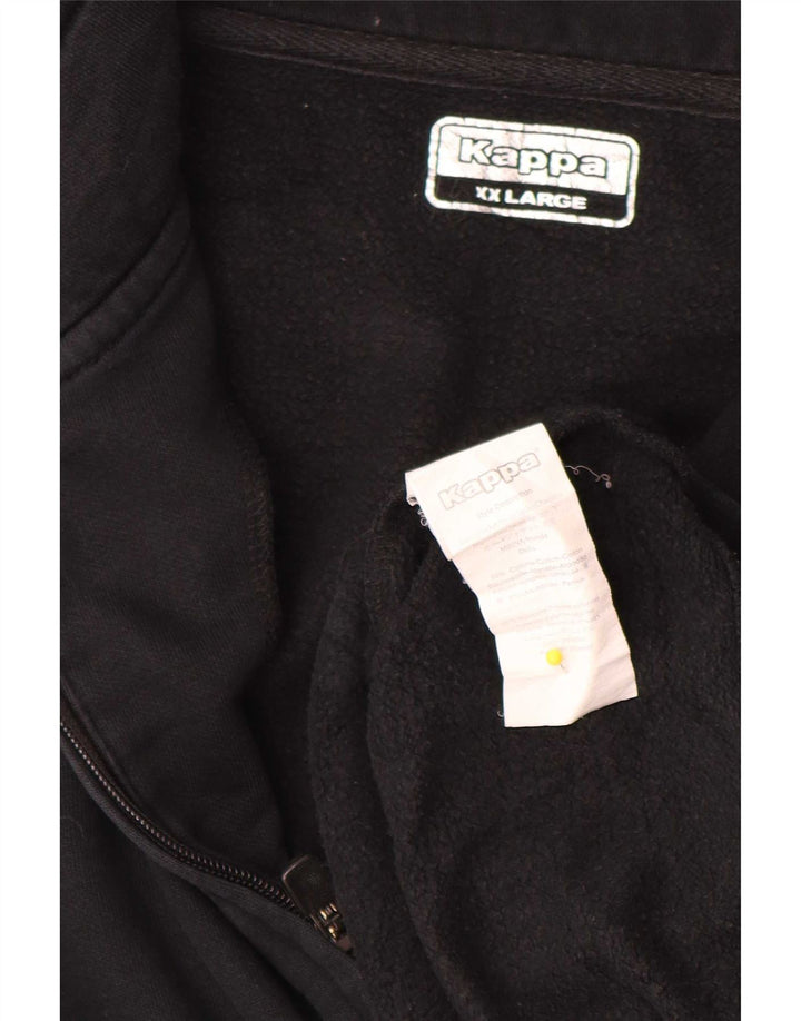 Ανδρική φόρμα Kappa Top Jacket 2XL Μαύρο Βαμβακερό