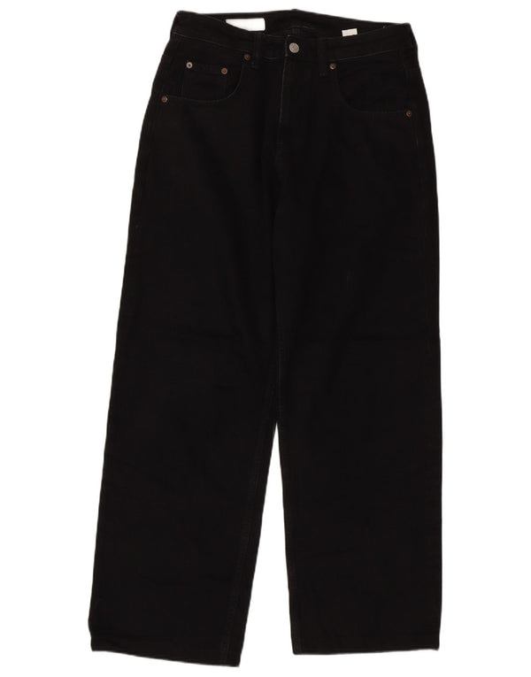 Zara Ανδρικό Loose Jeans EU 38 Small W30 L30 Μαύρο βαμβακερό