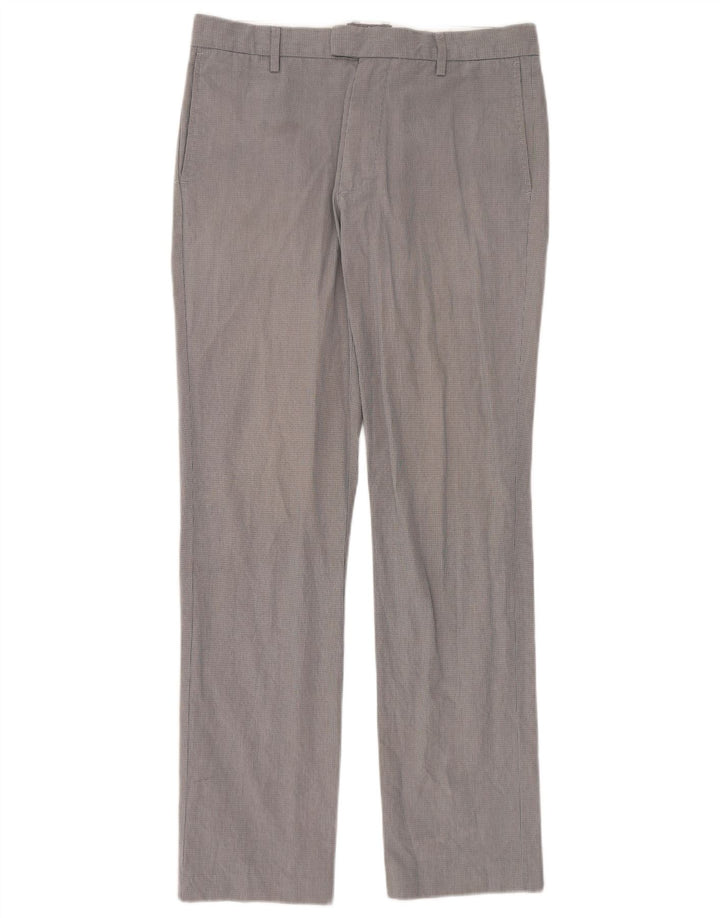 Dockers Ανδρικό ίσιο παντελόνι W32 L34 Γκρι βαμβακερό καρέ