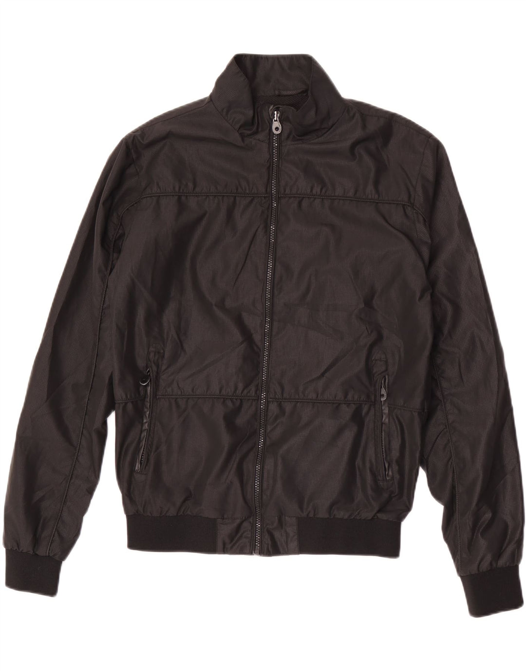 Zara Ανδρικό Bomber Jacket UK 36 Small Black Polyester