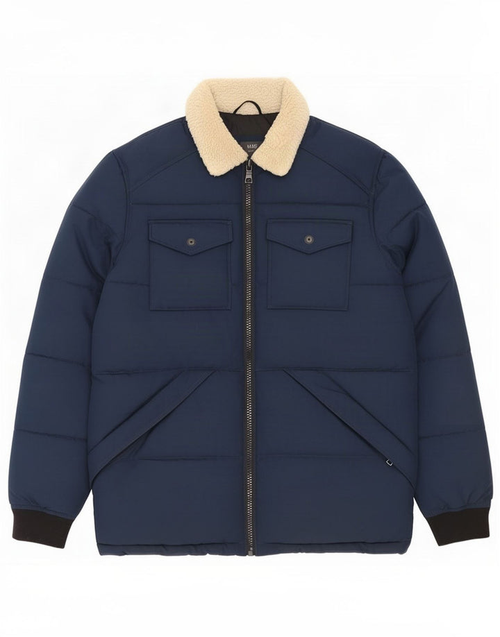 Ανδρικό μπουφάν Marks & Spencer UK 38 Medium Navy Blue Colorblock