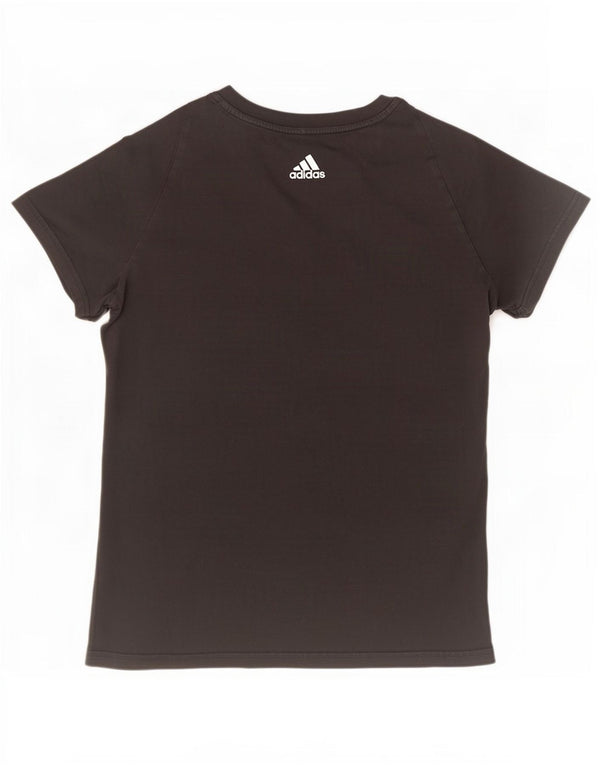 Adidas Womens Graphic T-Shirt Top UK 16/18 Large Black Cotton