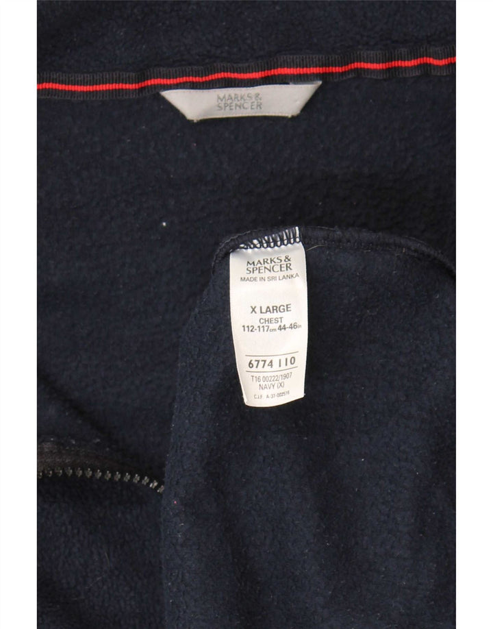 Marks & Spencer Ανδρικό Fleece Jacket UK 42 XL Navy Blue Polyester