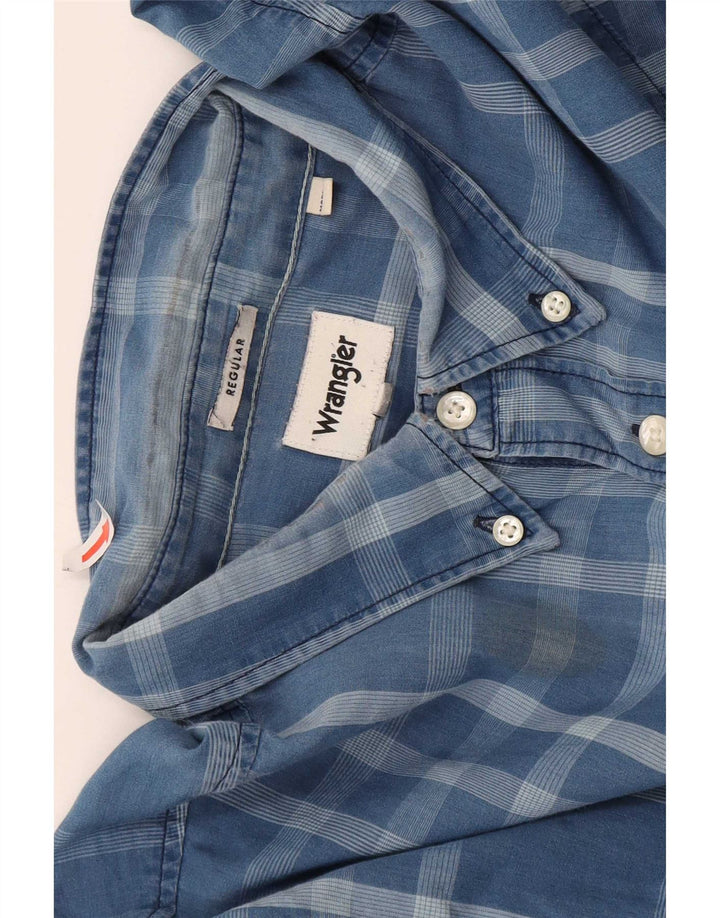 Ανδρικό πουκάμισο Wrangler Regular Fit XL Μπλε βαμβακερό