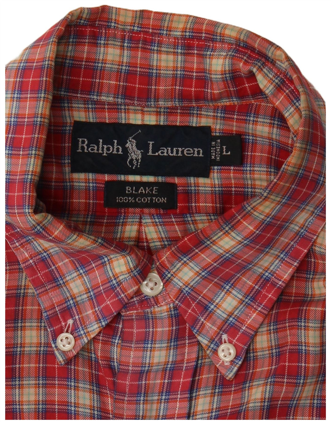 RALPH LAUREN Ανδρικό πουκάμισο Blake Loose Fit Flannel μεγάλο κόκκινο βαμβακερό