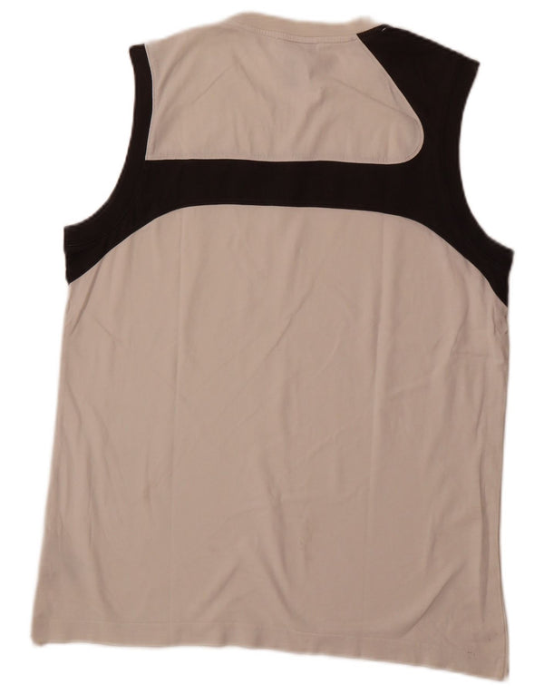 Ανδρικό γιλέκο ADIDAS Top Large White Colourblock Βαμβακερό