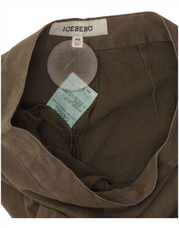 ICEBERG Γυναικείο Ψηλόμεσο Παντελόνι IT 40 Small W24 L27 Khaki