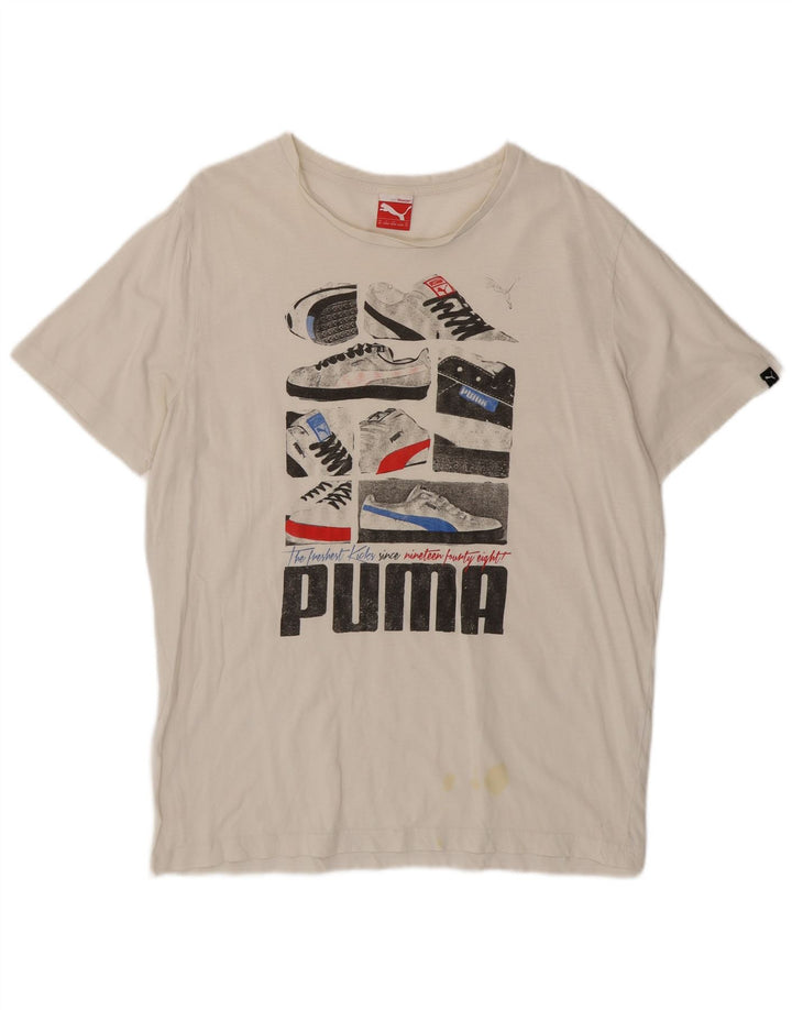 Ανδρικό γραφικό T-Shirt Puma Top XL Λευκό