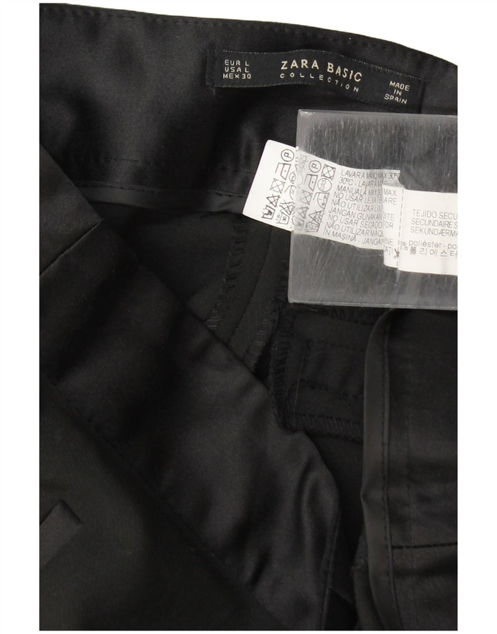 Zara Γυναικείο Slim Casual Παντελόνι Μεγάλο W30 L29 Μαύρο Πολυεστέρα