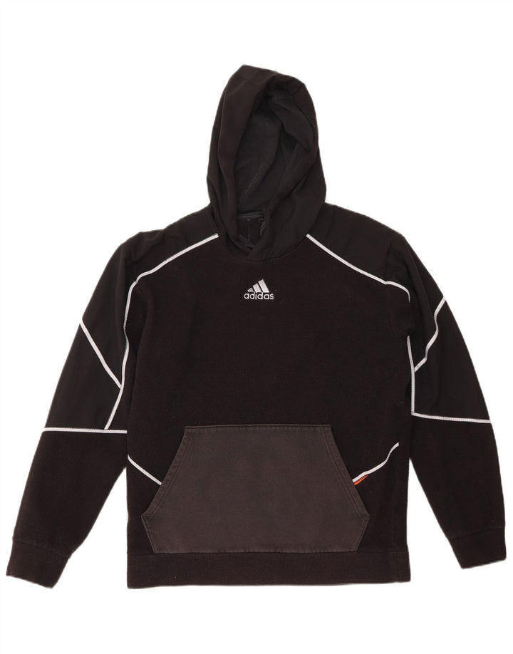 ADIDAS Ανδρική κουκούλα Fleece Jumper Μικρός Μαύρος Πολυεστέρας