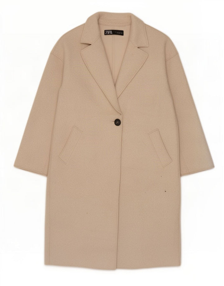 Zara Γυναικείο Oversized Πανωφόρι UK 10 Small Beige