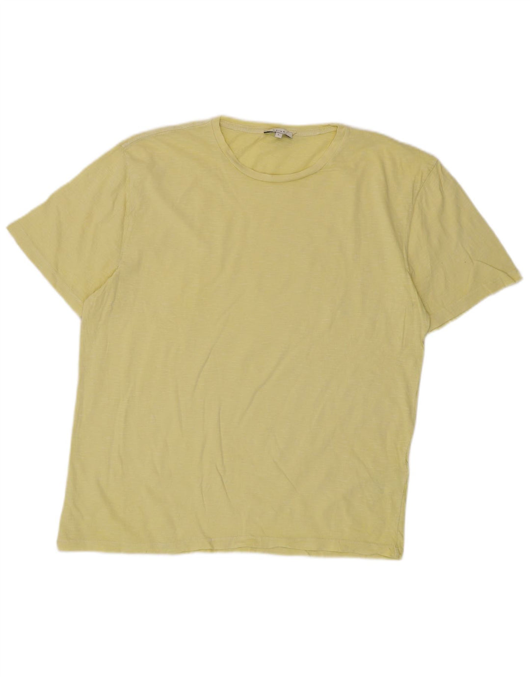 Ανδρικό T-Shirt Reiss Top μεγάλο κίτρινο βαμβακερό