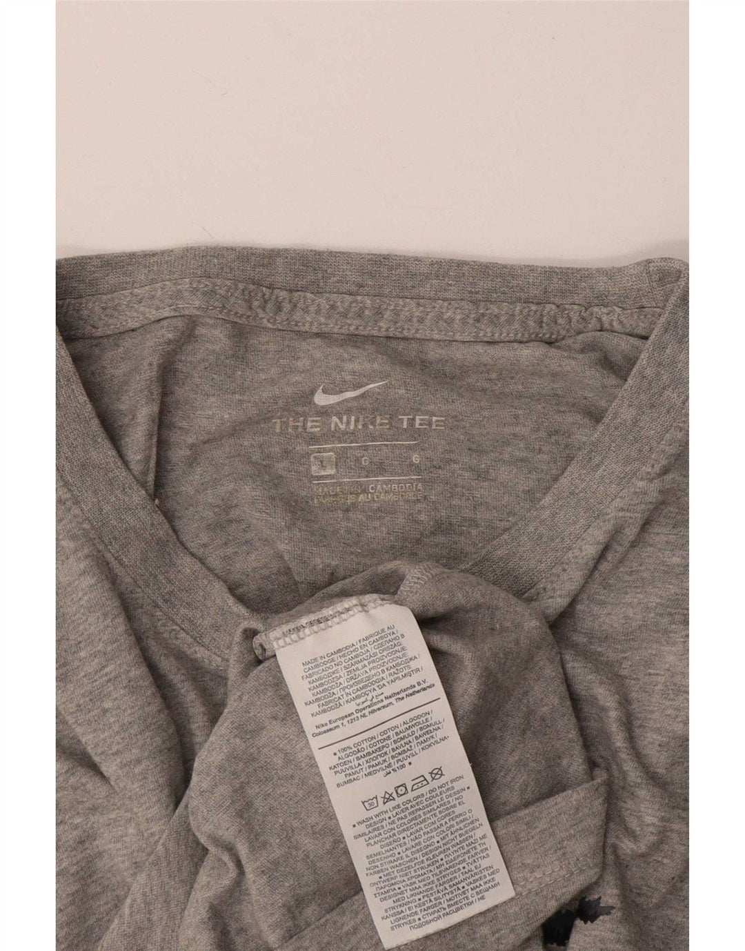 Ανδρικό γραφικό μπλουζάκι Nike, μεγάλο γκρι βαμβακερό