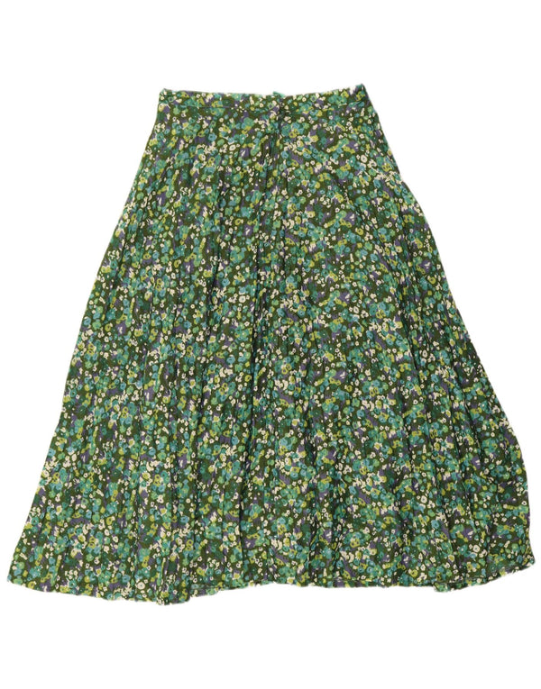 Vintage γυναικεία φούστα A-Line IT 42 Medium Green Floral