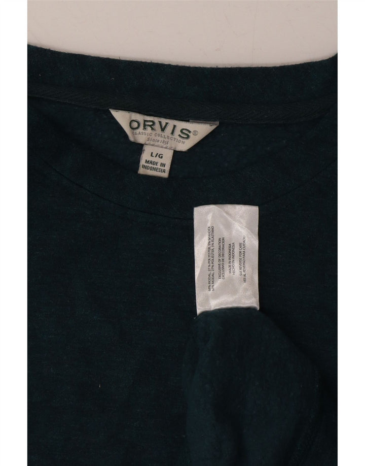 ORVIS Mens Sweatshirt Jumper Large Green Modal Vintage Orvis and Second-Hand Orvis from Messina Hembry 