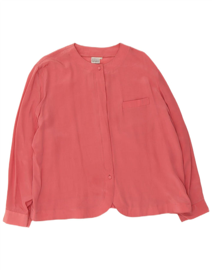 Andrea Mare Γυναικείο πουκάμισο Oversized Μπλούζα UK 14 Medium Pink Silk
