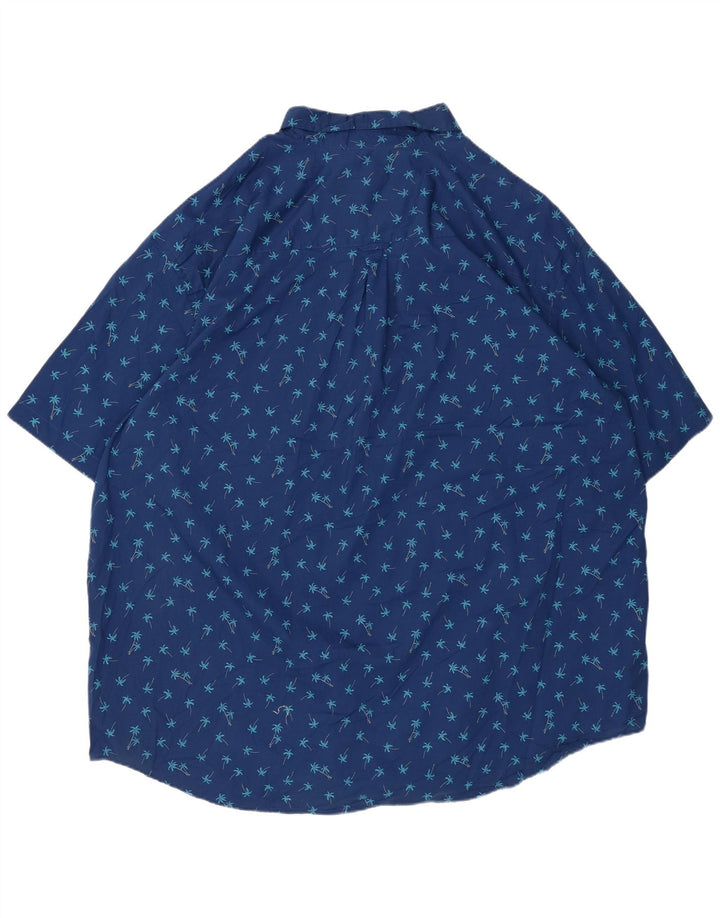 Ανδρικό κοντομάνικο IZOD πουκάμισο 3XL Μπλε φλοράλ βαμβακερό