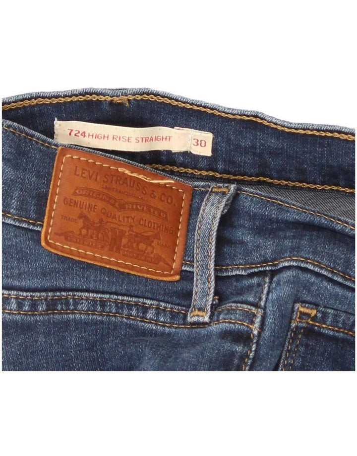 Γυναικείο τζιν Levi's 724 ψηλό ίσιο W30 L30 μπλε