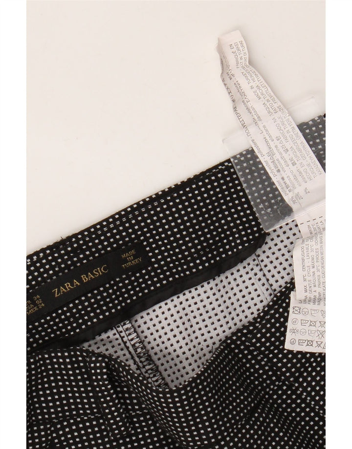 Zara Γυναικείο παντελόνι Chino Basic κωνικό EU 34 2XS W24 L27 Black Check