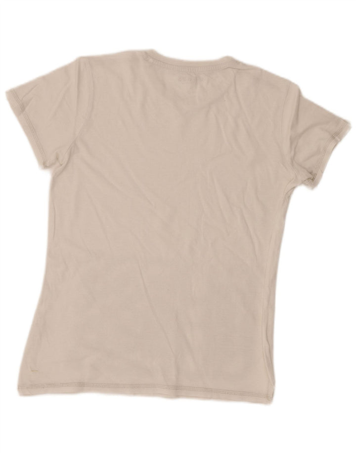 Γυναικείο γραφικό μπλουζάκι Guess Top UK 14 Medium White