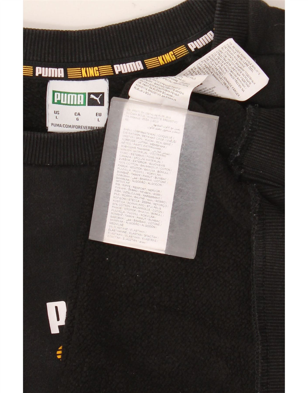 Ανδρικό γραφικό φούτερ Puma Jumper μεγάλο μαύρο βαμβακερό