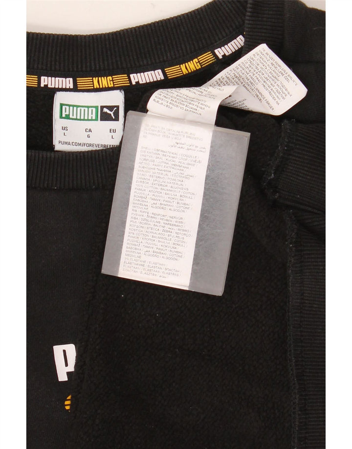 Ανδρικό γραφικό φούτερ Puma Jumper μεγάλο μαύρο βαμβακερό