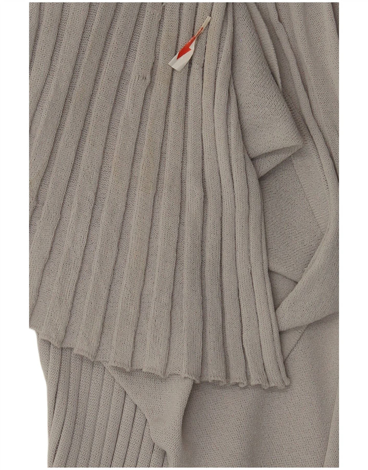 Zara Γυναικεία Longline See Through Cardigan Top 12 μεσαία γκρι βισκόζη
