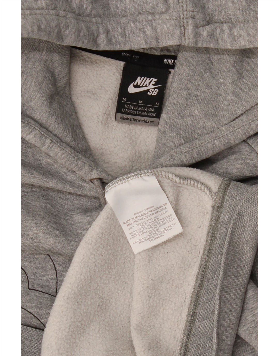 Ανδρικό γραφικό φούτερ Nike, βαμβακερό μεσαίο γκρι