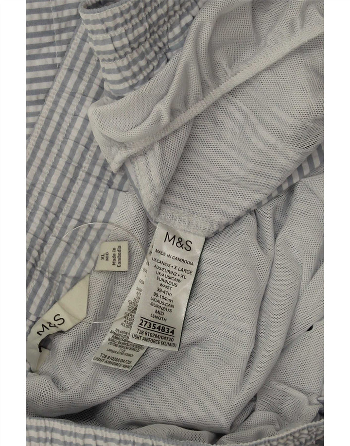 Ανδρικά σορτς κολύμβησης Marks & Spencer XL Blue Pinstripe Polyester