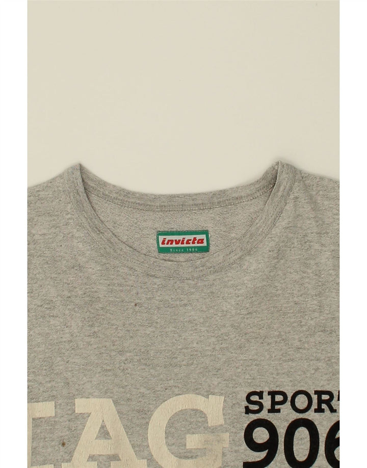 INVICTA Mens Graphic Vest Top Medium Grey Cotton Vintage Invicta and Second-Hand Invicta from Messina Hembry 