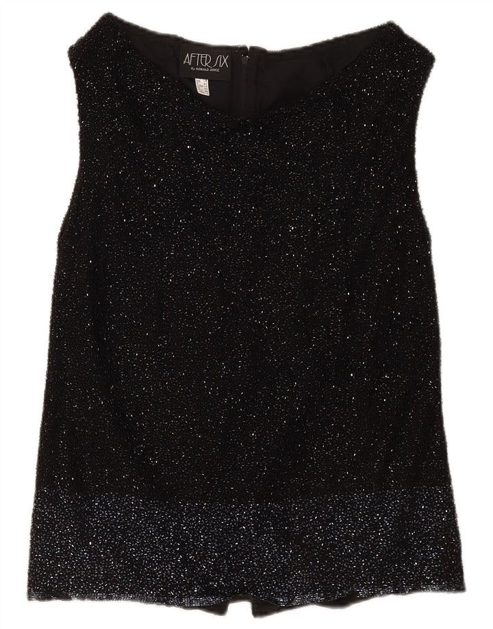 Ronald Joyce γυναικεία αμάνικη μπλούζα τοπ UK 14 Medium Black
