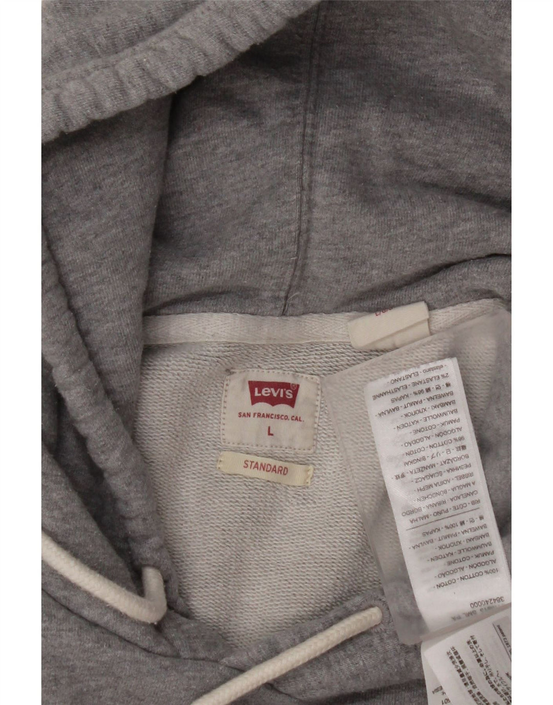 Ανδρικό LEVI'S Standard Fit Graphic Hoodie Jumper μεγάλο γκρι βαμβακερό