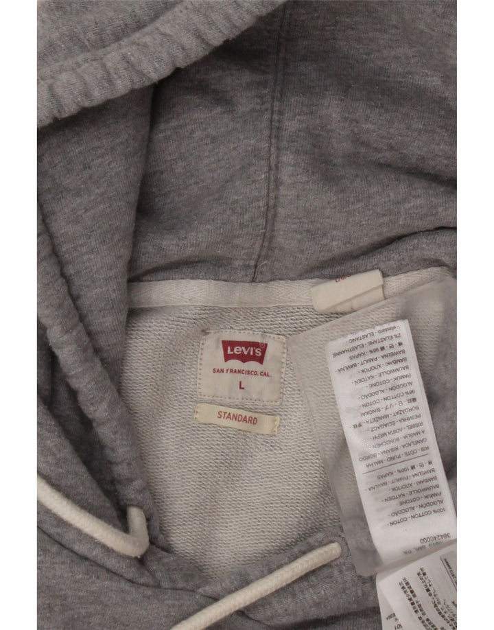 Ανδρικό LEVI'S Standard Fit Graphic Hoodie Jumper μεγάλο γκρι βαμβακερό