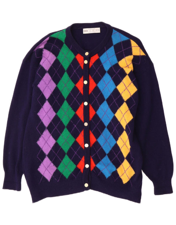 Γυναικεία ζακέτα St. Bernard UK 14/16 Large Navy Blue Argyle/Diamond