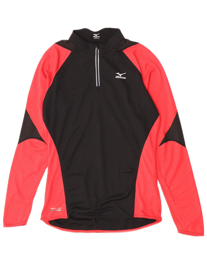 Ανδρική φόρμα πουλόβερ με φερμουάρ Mizuno Top Small Black Colourblock