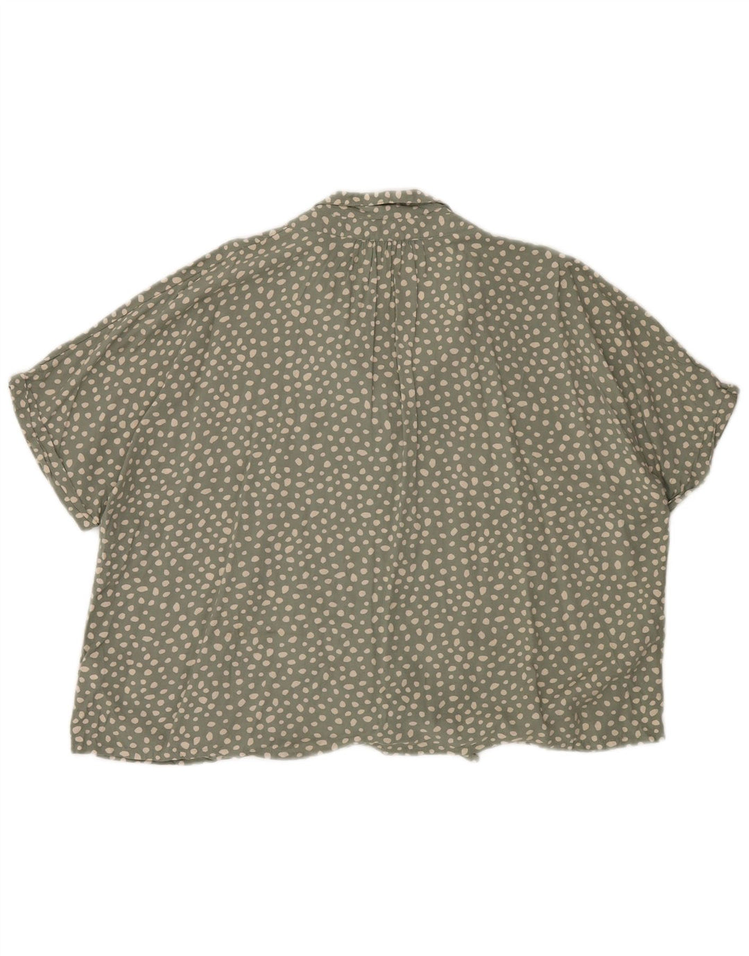 FAT FACE Γυναικείο πουκάμισο με γραβάτα μπλούζα UK 20 2XL με πράσινο στίγματα