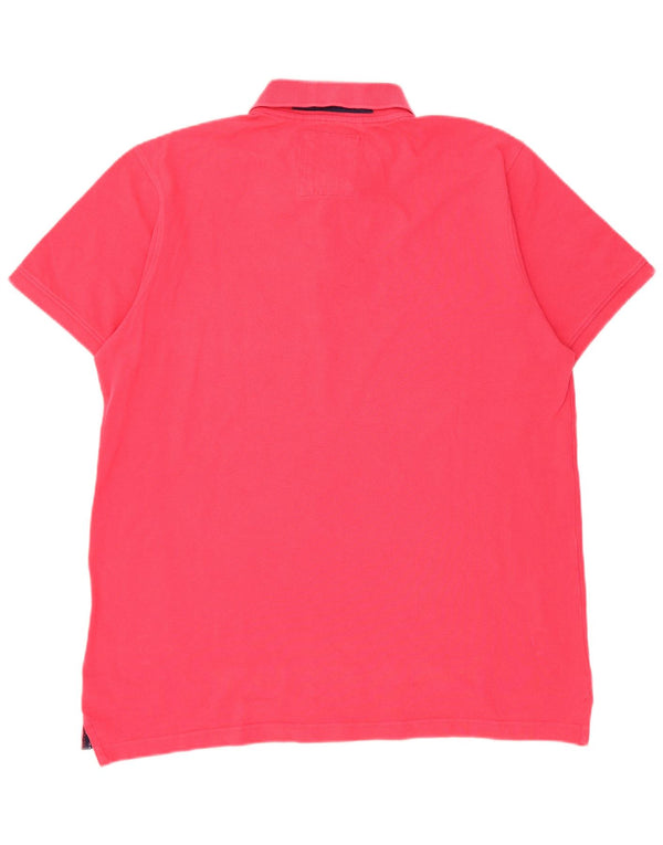 Crew Clothing Mens Polo Shirt Large Pink Cotton