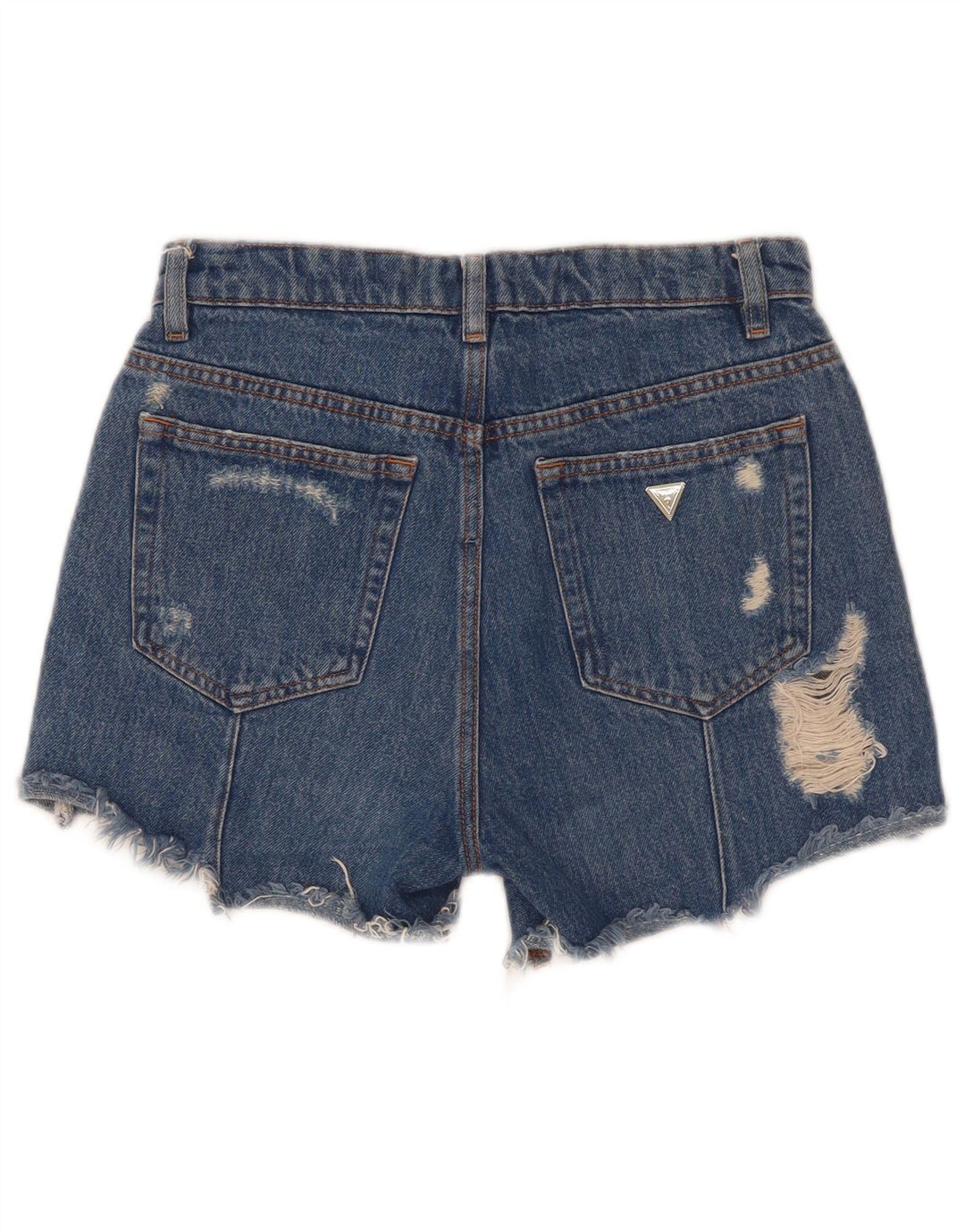 Γυναικείο τζιν σορτς Guess Distressed W25 XS Blue Polyester