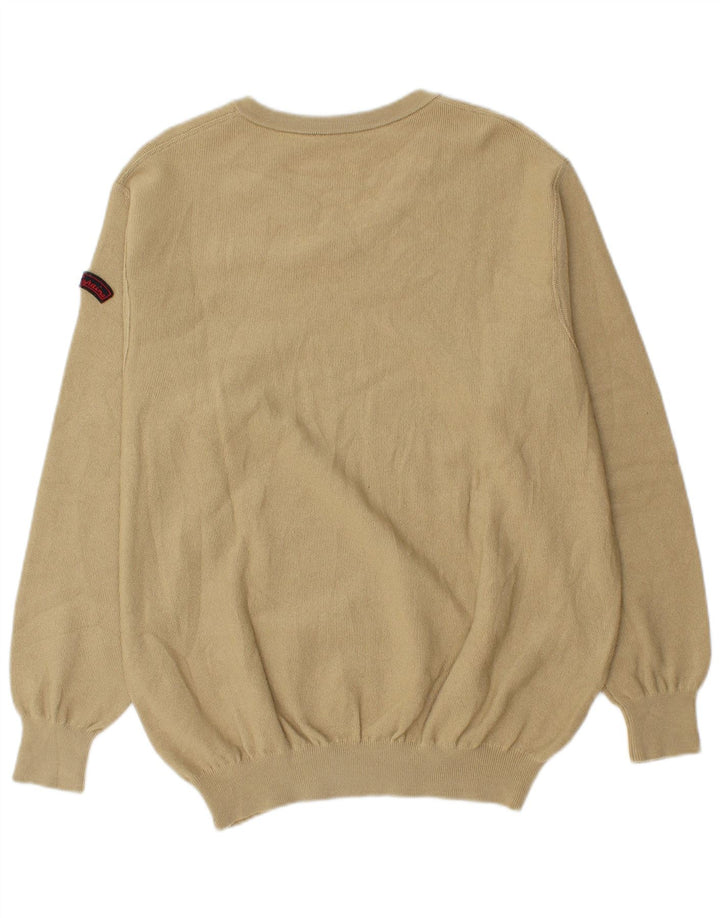 Ανδρικό πουλόβερ Les Copains με V λαιμόκοψη IT 56 XL Beige