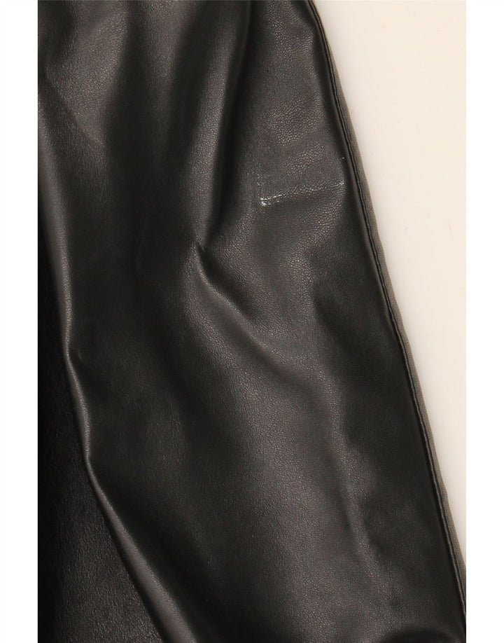 DAKOTA Womens Straight Leather Trousers W29 L32 Black Leather Vintage Dakota and Second-Hand Dakota from Messina Hembry 
