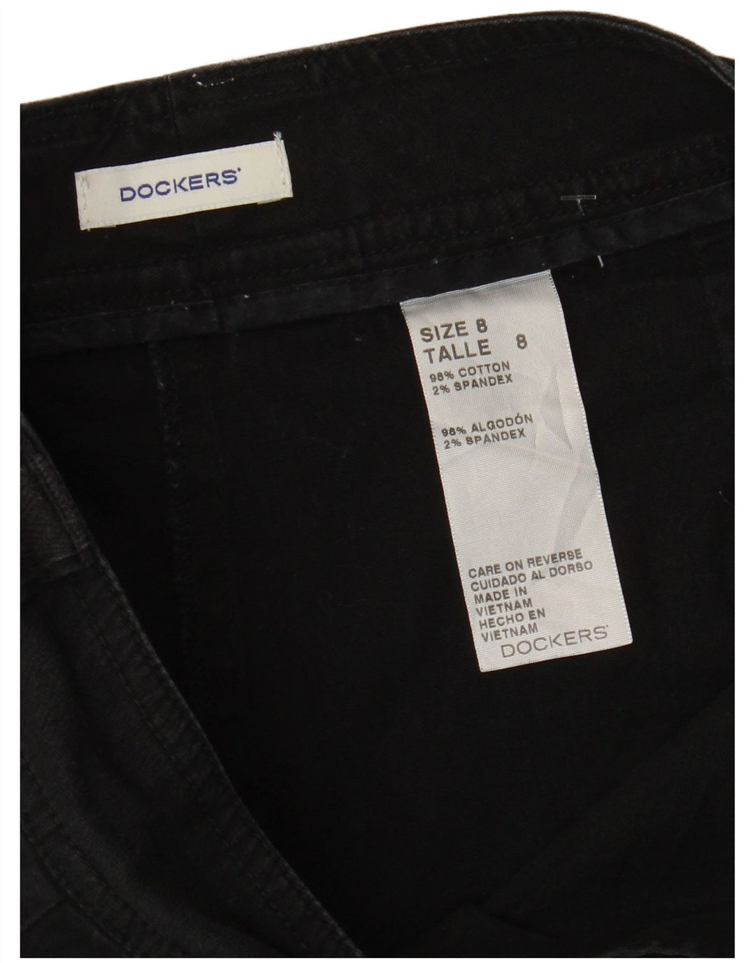 DOCKERS Γυναικείο σορτς Chino US 8 Medium W34 Μαύρο βαμβακερό