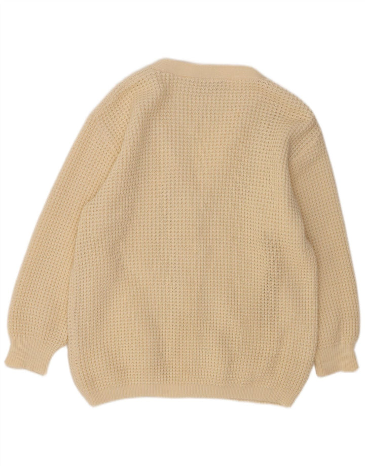 Γυναικείο πουλόβερ VINTAGE Ζακέτα IT 48 XL Off White Πολυακρυλικό