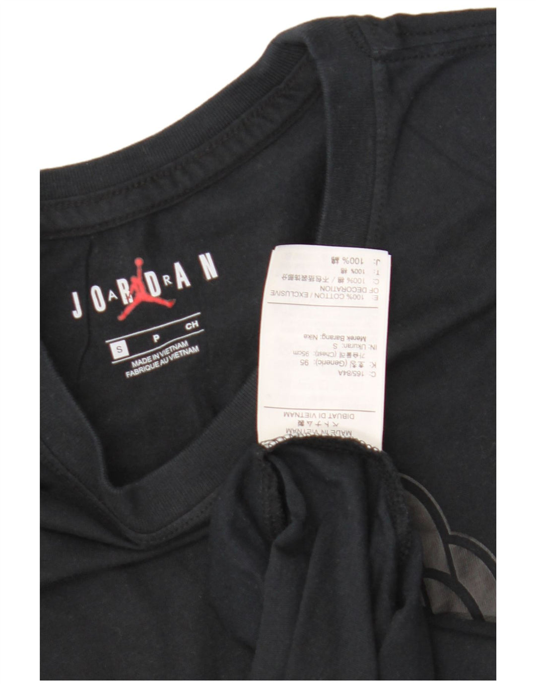 Jordan Ανδρικό γραφικό T-Shirt Top Μικρό μαύρο βαμβακερό