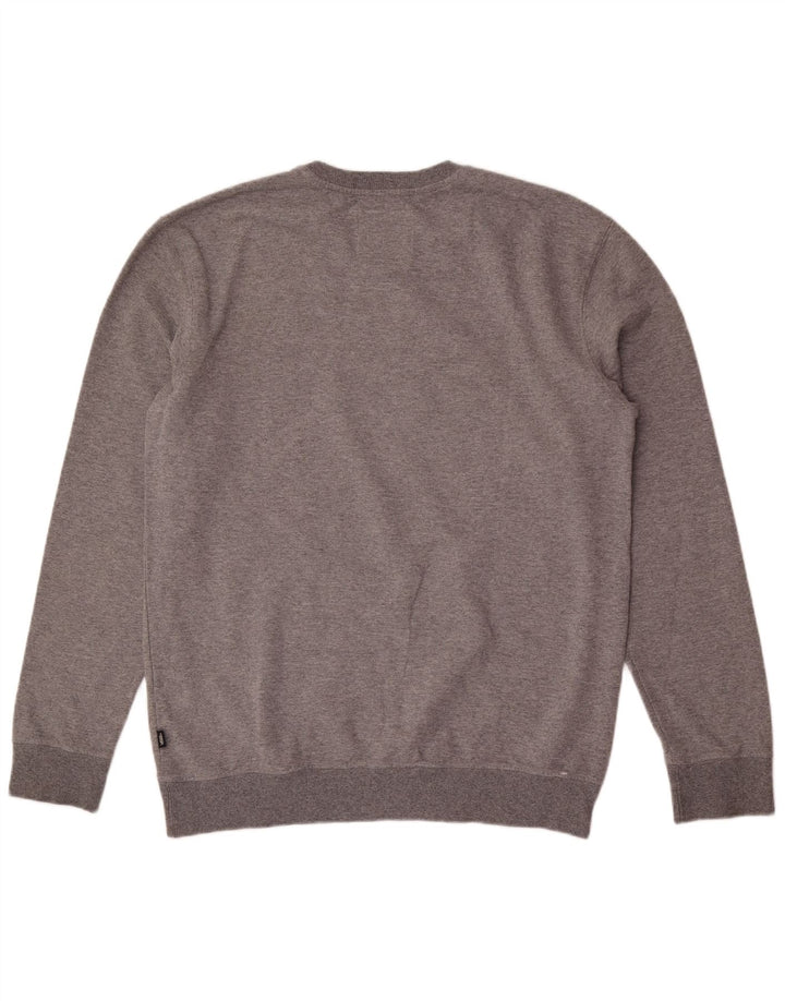 Ανδρικό γραφικό φούτερ Vans Jumper μεγάλο γκρι βαμβακερό
