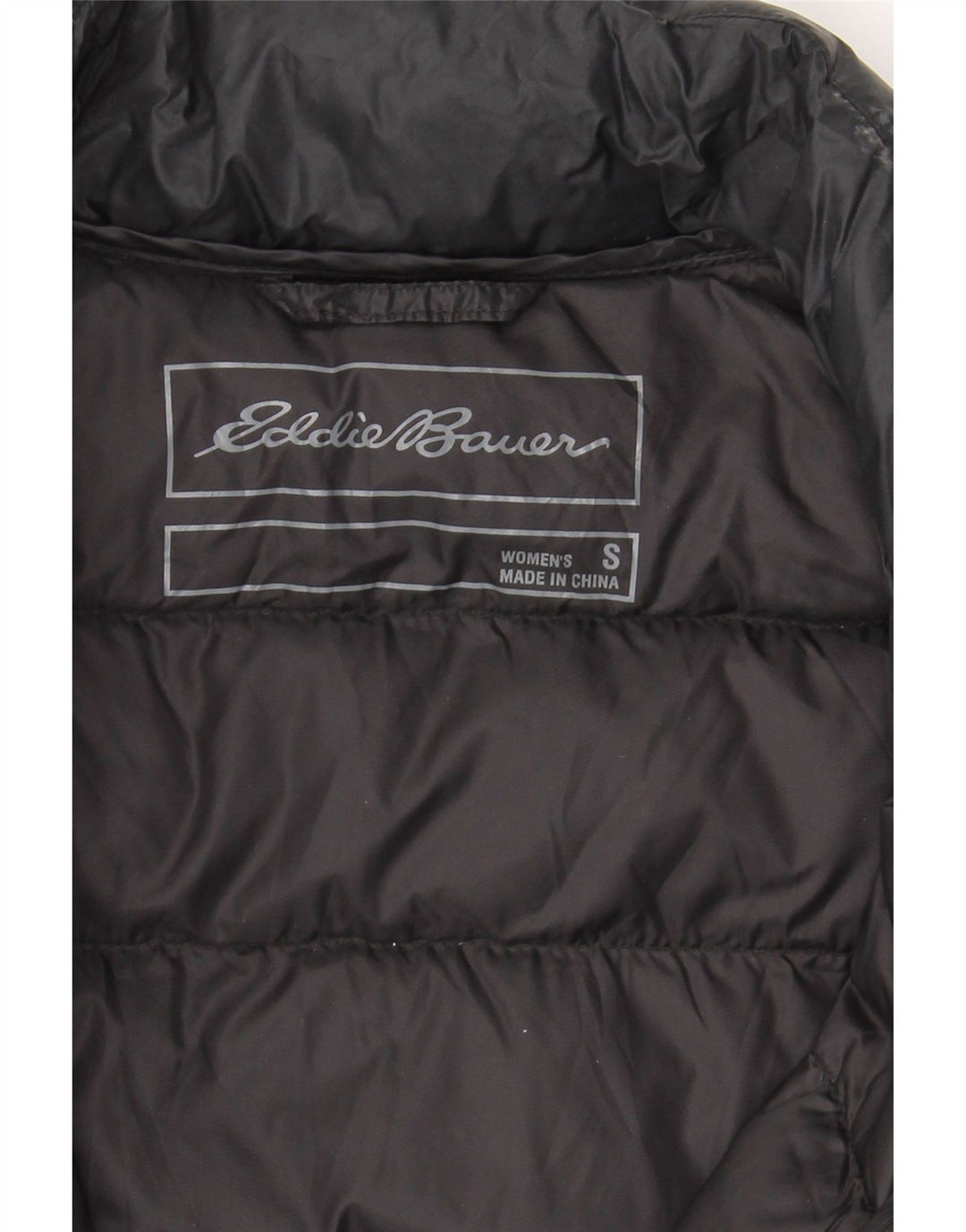 EDDIE BAUER Womens Padded Gilet UK 10 Small Black Nylon Vintage Eddie Bauer and Second-Hand Eddie Bauer from Messina Hembry 
