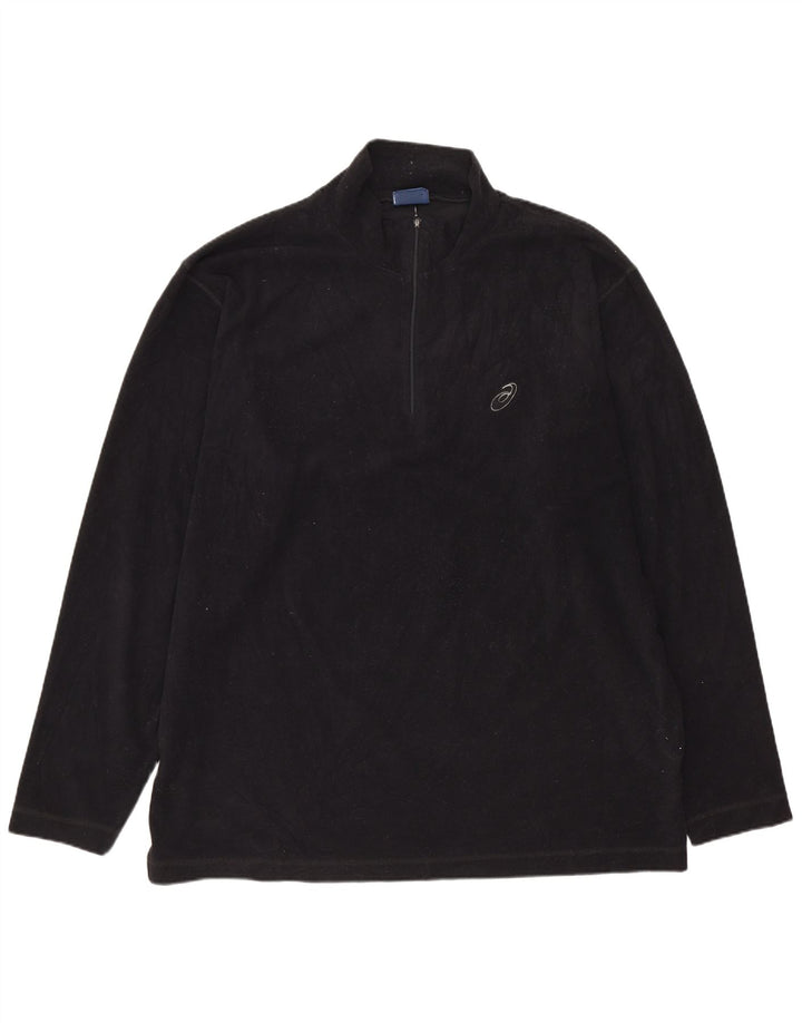 Asics Ανδρικό φερμουάρ Fleece Jumper XL Μαύρο Πολυεστέρας