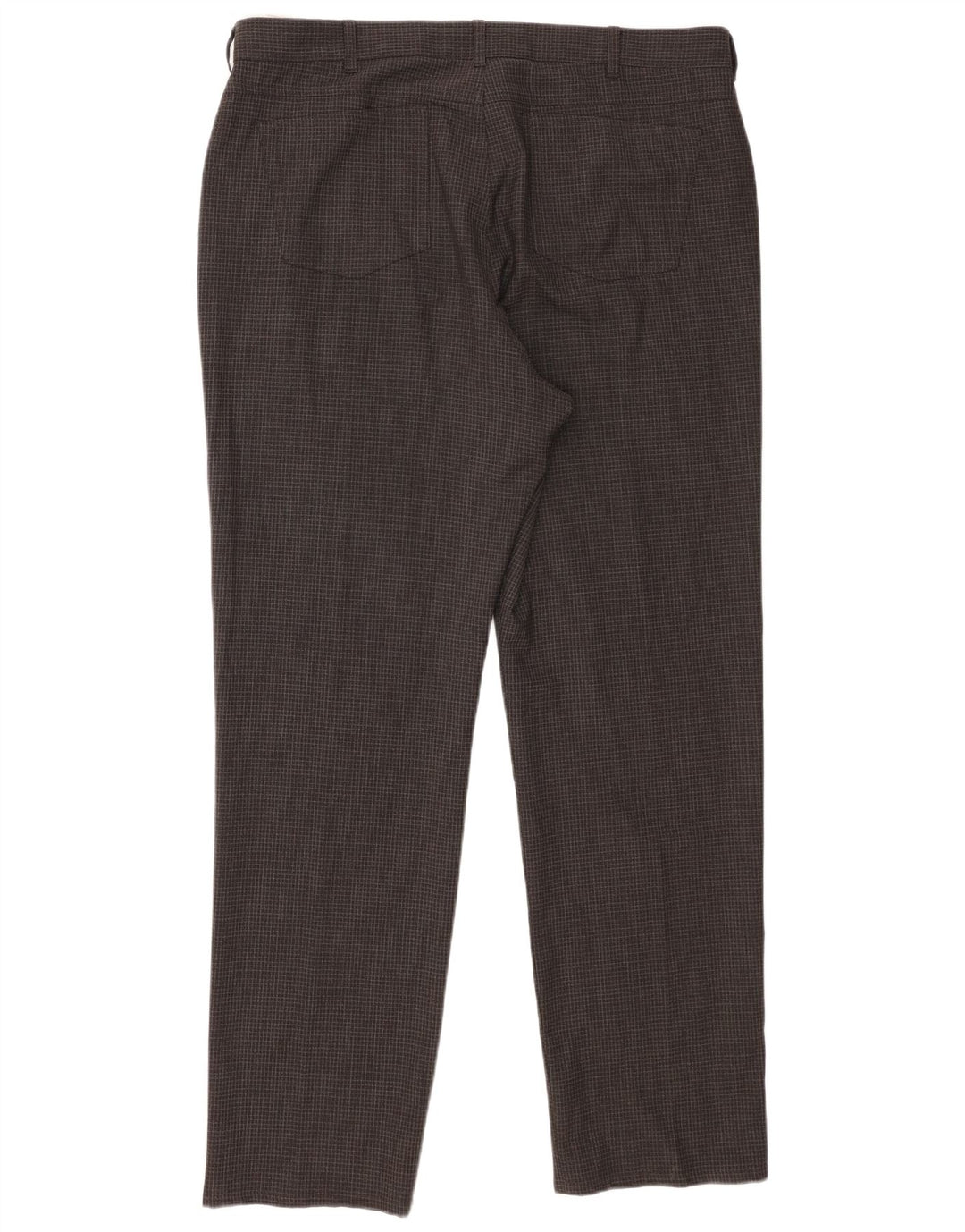 Marks & Spencer Ανδρικό ίσιο casual παντελόνι W38 L31 Grey Check Polyester