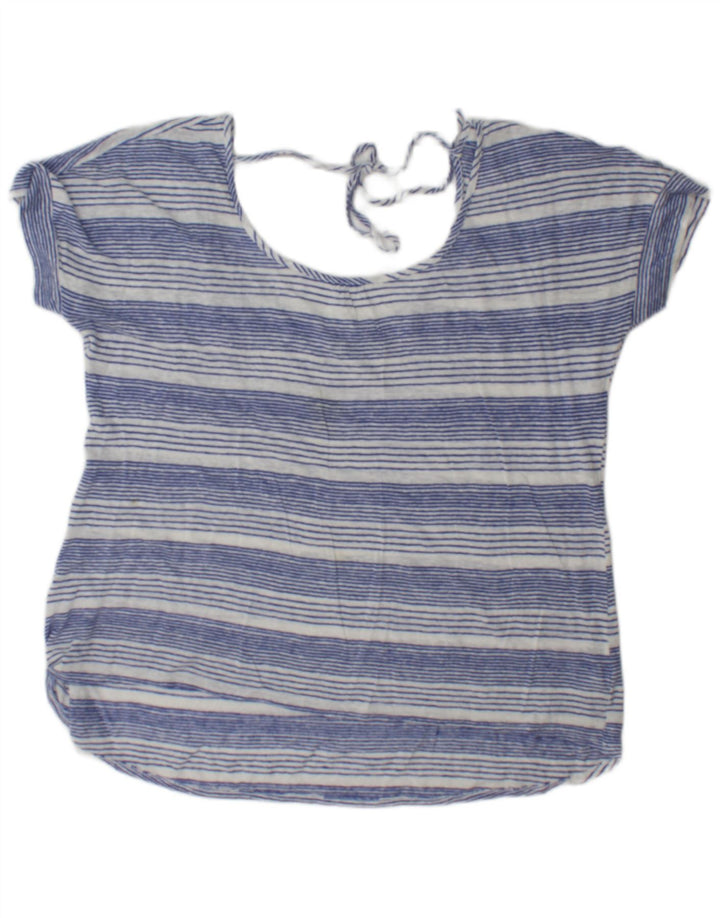 Γυναικεία μπλούζα Fat Face Top UK 16 Large μπλε ριγέ λινό