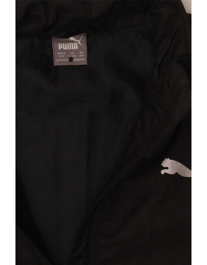 Puma Boys Graphic Padded Jacket 11-12 Years Μαύρο