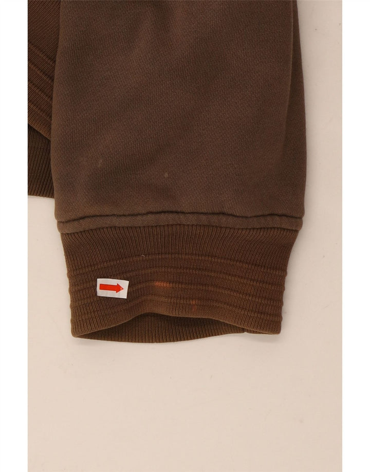 Ανδρικό πουλόβερ με κουκούλα με φερμουάρ ANIMAL Μεγάλο καφέ βαμβακερό